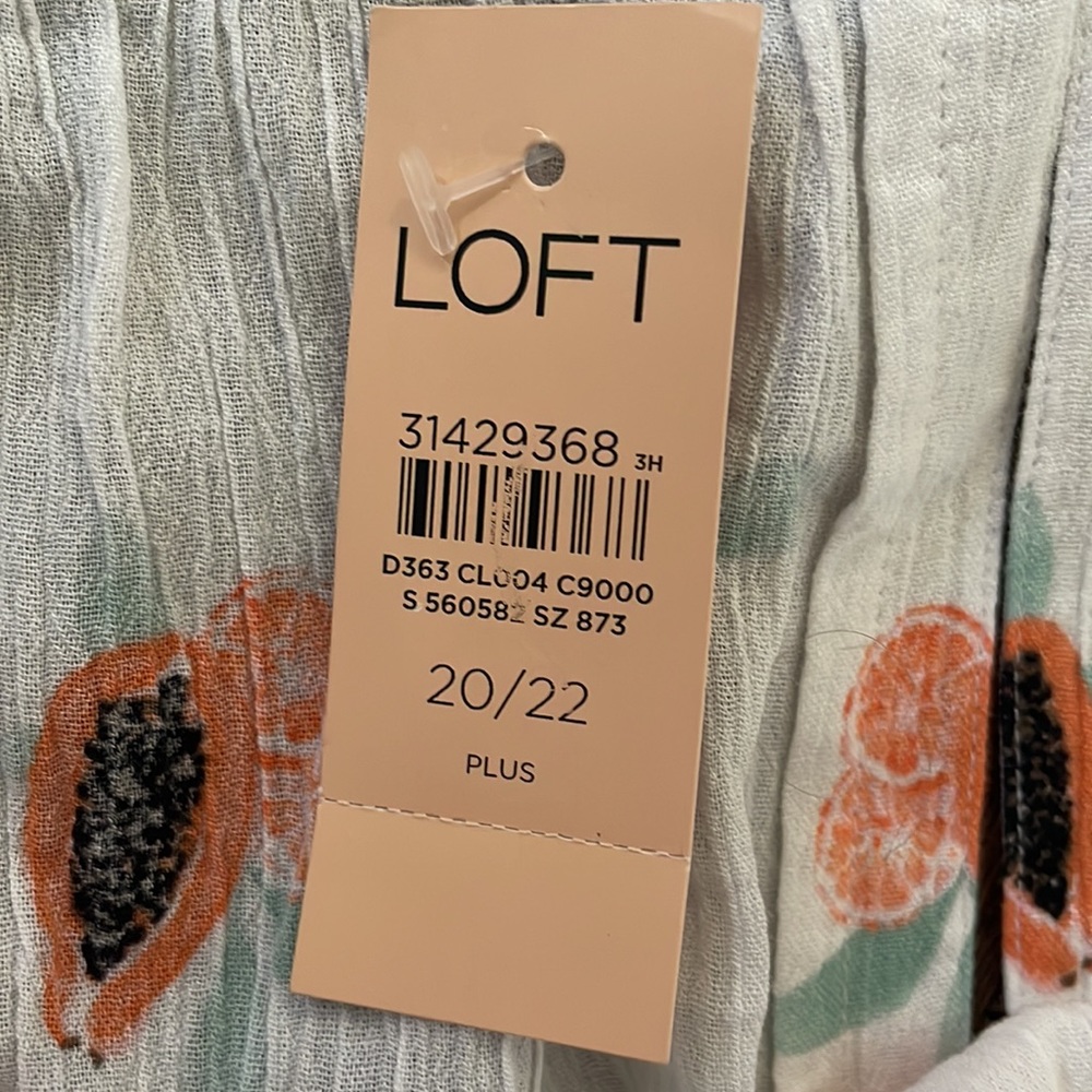 NEW Loft Plus cotton floral dress Size 20/22 - Picture 3 of 3